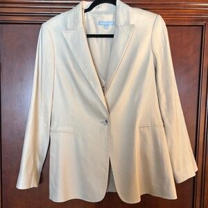 Antonio Melani Women’s Cream Linen Blazer 2-Piece Set Includes Blazer & Vest S12